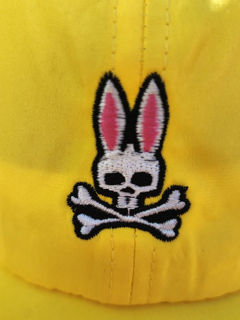 Psycho Bunny Sunburst Yellow Classic Baseball Cap Embroidered Logo Adjustable